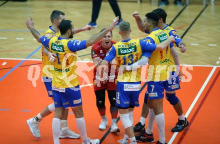 Volleyball. CEV Cup. SK Zadruga Aich/Dob gegen VK Dukla Liberec (CZE).   Jubel (Aich/Dob). Bleiburg, am 18.11.2020.
Foto: Kuess
www.qspictures.net
---
pressefotos, pressefotografie, kuess, qs, qspictures, sport, bild, bilder, bilddatenbank