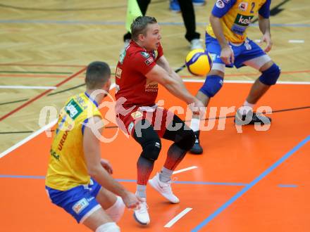 Volleyball. CEV Cup. SK Zadruga Aich/Dob gegen VK Dukla Liberec (CZE).   Manuel Steiner (Aich/Dob). Bleiburg, am 18.11.2020.
Foto: Kuess
www.qspictures.net
---
pressefotos, pressefotografie, kuess, qs, qspictures, sport, bild, bilder, bilddatenbank
