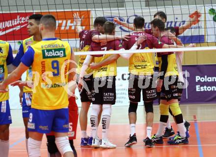 Volleyball. CEV Cup. SK Zadruga Aich/Dob gegen VK Dukla Liberec (CZE).   Jubel Liberec. Bleiburg, am 18.11.2020.
Foto: Kuess
www.qspictures.net
---
pressefotos, pressefotografie, kuess, qs, qspictures, sport, bild, bilder, bilddatenbank