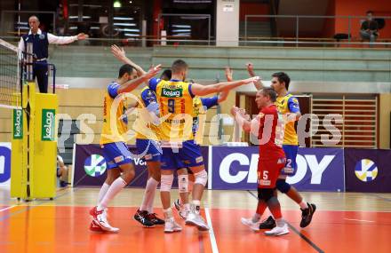 Volleyball. CEV Cup. SK Zadruga Aich/Dob gegen VK Dukla Liberec (CZE).   Jubel (Aich/Dob). Bleiburg, am 18.11.2020.
Foto: Kuess
www.qspictures.net
---
pressefotos, pressefotografie, kuess, qs, qspictures, sport, bild, bilder, bilddatenbank