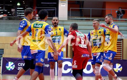 Volleyball. CEV Cup. SK Zadruga Aich/Dob gegen VK Dukla Liberec (CZE).   Jubel (Aich/Dob). Bleiburg, am 18.11.2020.
Foto: Kuess
www.qspictures.net
---
pressefotos, pressefotografie, kuess, qs, qspictures, sport, bild, bilder, bilddatenbank