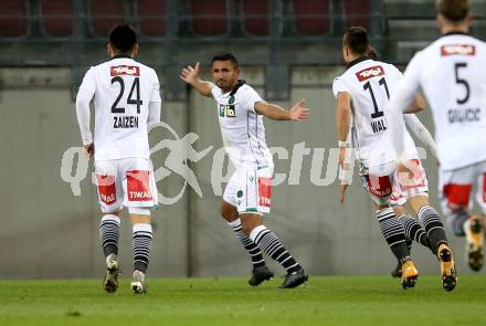 Fussball 2. Liga. SK Austria Klagenfurt gegen FC Wacker Innsbruck.  Torjubel  Ronivaldo Bernardo Sales (Innsbruck). Klagenfurt, am 20.11.2020.
Foto: Kuess
www.qspictures.net
---
pressefotos, pressefotografie, kuess, qs, qspictures, sport, bild, bilder, bilddatenbank