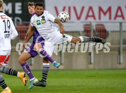 Fussball 2. Liga. SK Austria Klagenfurt gegen FC Wacker Innsbruck.  Herbert Paul (Klagenfurt), Abdoul Karim Conte (Innsbruck). Klagenfurt, am 20.11.2020.
Foto: Kuess
www.qspictures.net
---
pressefotos, pressefotografie, kuess, qs, qspictures, sport, bild, bilder, bilddatenbank