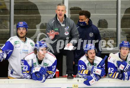 EBEL. Eishockey Bundesliga. VSV gegen spusu Vienna Capitals.  Trainer Dan Ceman (VSV). Villach, am 21.11.2020.
Foto: Kuess
www.qspictures.net
---
pressefotos, pressefotografie, kuess, qs, qspictures, sport, bild, bilder, bilddatenbank