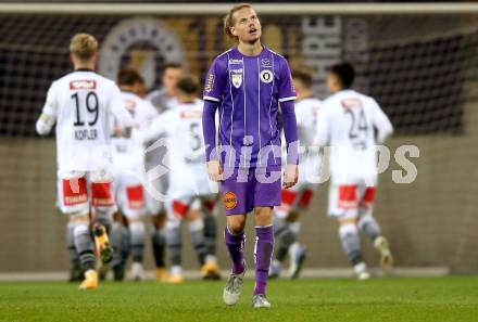 Fussball 2. Liga. SK Austria Klagenfurt gegen FC Wacker Innsbruck.   Patrick Greil  (Klagenfurt). Klagenfurt, am 20.11.2020.
Foto: Kuess
www.qspictures.net
---
pressefotos, pressefotografie, kuess, qs, qspictures, sport, bild, bilder, bilddatenbank
