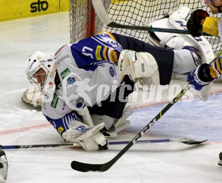 EBEL. Eishockey Bundesliga. VSV gegen spusu Vienna Capitals. Kristers Gudlevskis  (VSV). Villach, am 21.11.2020.
Foto: Kuess
www.qspictures.net
---
pressefotos, pressefotografie, kuess, qs, qspictures, sport, bild, bilder, bilddatenbank