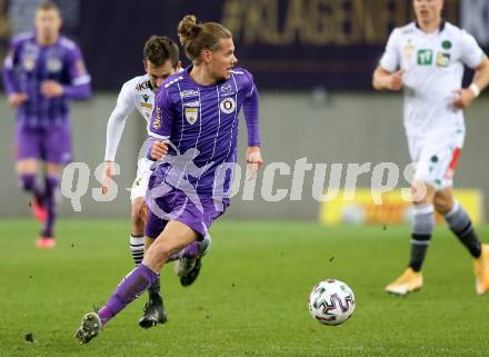 Fussball 2. Liga. SK Austria Klagenfurt gegen FC Wacker Innsbruck.   Patrick Greil (Klagenfurt). Klagenfurt, am 20.11.2020.
Foto: Kuess
www.qspictures.net
---
pressefotos, pressefotografie, kuess, qs, qspictures, sport, bild, bilder, bilddatenbank