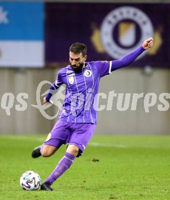 Fussball 2. Liga. SK Austria Klagenfurt gegen FC Wacker Innsbruck.  Kosmas Gkezos (Klagenfurt). Klagenfurt, am 20.11.2020.
Foto: Kuess
www.qspictures.net
---
pressefotos, pressefotografie, kuess, qs, qspictures, sport, bild, bilder, bilddatenbank