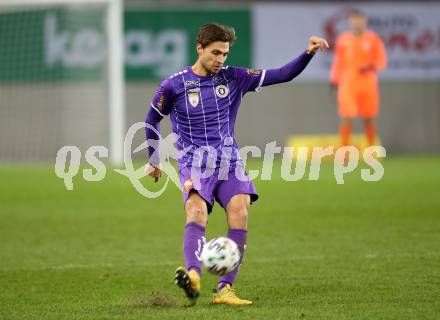 Fussball 2. Liga. SK Austria Klagenfurt gegen FC Wacker Innsbruck.  Thorsten Mahrer (Klagenfurt). Klagenfurt, am 20.11.2020.
Foto: Kuess
www.qspictures.net
---
pressefotos, pressefotografie, kuess, qs, qspictures, sport, bild, bilder, bilddatenbank