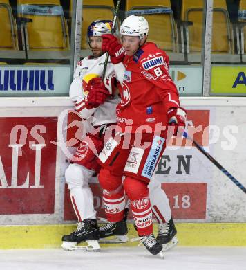 EBEL. Eishockey Bundesliga. KAC gegen	EC Red Bull Salzburg. Nicholas ERic (KAC),  Petersen Taylor Chorney  (Salzburg). Klagenfurt, am 22.11.2020.
Foto: Kuess
www.qspictures.net

---
pressefotos, pressefotografie, kuess, qs, qspictures, sport, bild, bilder, bilddatenbank