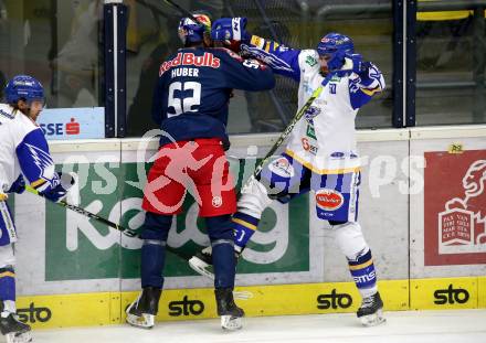 EBEL. Eishockey Bundesliga. VSV gegen EC Red Bull Salzburg.  Frederik Allard, (VSV), Paul Huber  (Salzburg). Villach, am 25.11.2020.
Foto: Kuess
www.qspictures.net
---
pressefotos, pressefotografie, kuess, qs, qspictures, sport, bild, bilder, bilddatenbank
