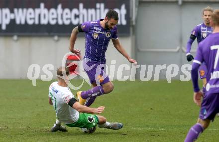 Fussball 2. Liga. SK Austria Klagenfurt gegen  SC Austria Lustenau.  Markus Pink,  (Klagenfurt),  Matthias Maak (Lustenau). Klagenfurt, am 29.11.2020.
Foto: Kuess
www.qspictures.net
---
pressefotos, pressefotografie, kuess, qs, qspictures, sport, bild, bilder, bilddatenbank