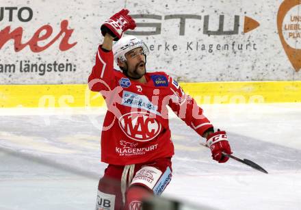 EBEL. Eishockey Bundesliga. KAC gegen	spusu Vienna Capitals. Torjubel Steven Strong (KAC). Klagenfurt, am 29.11.2020.
Foto: Kuess
www.qspictures.net

---
pressefotos, pressefotografie, kuess, qs, qspictures, sport, bild, bilder, bilddatenbank