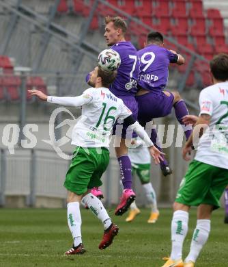 Fussball 2. Liga. SK Austria Klagenfurt gegen  SC Austria Lustenau.  Benjamin Hadzic,  (Klagenfurt),  Christoph Freitag  (Lustenau). Klagenfurt, am 29.11.2020.
Foto: Kuess
www.qspictures.net
---
pressefotos, pressefotografie, kuess, qs, qspictures, sport, bild, bilder, bilddatenbank