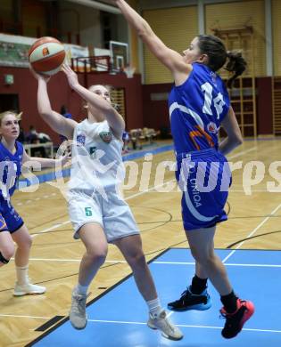 Basketball Damen Superliga 2020/2021. Grunddurchgang 7. Runde.  KOS Celovec Damen gegen DBB LZ OOE. Monika Ristic (KOS Celovec), Marlies Kolin  (OOE). Klagenfurt, am 5.12.2020.
Foto: Kuess
www.qspictures.net

---
pressefotos, pressefotografie, kuess, qs, qspictures, sport, bild, bilder, bilddatenbank