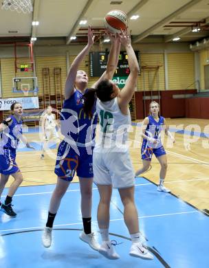 Basketball Damen Superliga 2020/2021. Grunddurchgang 7. Runde.  KOS Celovec Damen gegen DBB LZ OOE. Patricia Struhar (KOS Celovec), Lara Mendl  (OOE). Klagenfurt, am 5.12.2020.
Foto: Kuess
www.qspictures.net

---
pressefotos, pressefotografie, kuess, qs, qspictures, sport, bild, bilder, bilddatenbank