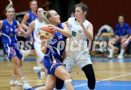 Basketball Damen Superliga 2020/2021. Grunddurchgang 7. Runde.  KOS Celovec Damen gegen DBB LZ OOE. Anna Kowatsch (KOS Celovec), Sonja Andjelkovic (OOE). Klagenfurt, am 5.12.2020.
Foto: Kuess
www.qspictures.net

---
pressefotos, pressefotografie, kuess, qs, qspictures, sport, bild, bilder, bilddatenbank