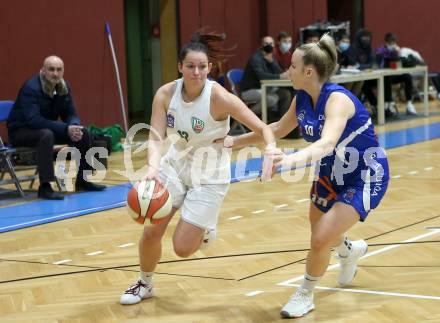 Basketball Damen Superliga 2020/2021. Grunddurchgang 7. Runde.  KOS Celovec Damen gegen DBB LZ OOE. Patricia Struhar (KOS Celovec), Sonja Andjelkovic  (OOE). Klagenfurt, am 5.12.2020.
Foto: Kuess
www.qspictures.net

---
pressefotos, pressefotografie, kuess, qs, qspictures, sport, bild, bilder, bilddatenbank