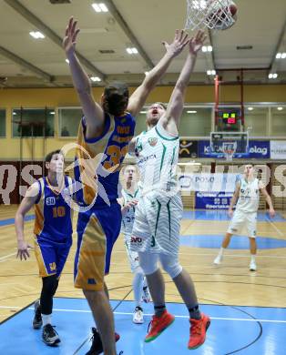 Basketball Zweite Liga 2020/2021. Grunddurchgang 10. Runde. KOS Celovec gegen BBU Salzburg. Tim Huber (KOS Celovec), Jesus Diaz del Rio Foces  (BBU Salzburg). Klagenfurt, am 5.12.2020.
Foto: Kuess
www.qspictures.net

---
pressefotos, pressefotografie, kuess, qs, qspictures, sport, bild, bilder, bilddatenbank