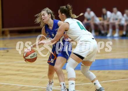 Basketball Damen Superliga 2020/2021. Grunddurchgang 7. Runde.  KOS Celovec Damen gegen DBB LZ OOE. Tina More (KOS Celovec), Lisa Ganhoer  (OOE). Klagenfurt, am 5.12.2020.
Foto: Kuess
www.qspictures.net

---
pressefotos, pressefotografie, kuess, qs, qspictures, sport, bild, bilder, bilddatenbank