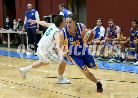 Basketball Zweite Liga 2020/2021. Grunddurchgang 10. Runde. KOS Celovec gegen BBU Salzburg. Andi Smrtnik (KOS Celovec), Jesus Diaz del Rio Foces  (BBU Salzburg). Klagenfurt, am 5.12.2020.
Foto: Kuess
www.qspictures.net

---
pressefotos, pressefotografie, kuess, qs, qspictures, sport, bild, bilder, bilddatenbank