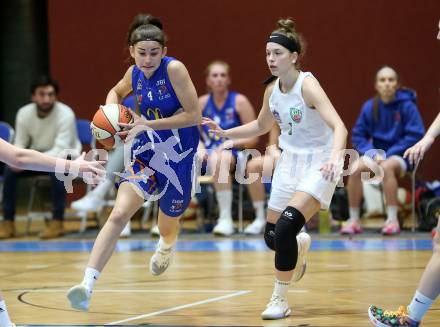 Basketball Damen Superliga 2020/2021. Grunddurchgang 7. Runde.  KOS Celovec Damen gegen DBB LZ OOE. Antonia Ronacher (KOS Celovec),  Magdalena Schmidt  (OOE). Klagenfurt, am 5.12.2020.
Foto: Kuess
www.qspictures.net

---
pressefotos, pressefotografie, kuess, qs, qspictures, sport, bild, bilder, bilddatenbank