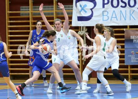 Basketball Damen Superliga 2020/2021. Grunddurchgang 7. Runde.  KOS Celovec Damen gegen DBB LZ OOE. Nikolina Sofric (KOS Celovec), Marlies Kolin  (OOE). Klagenfurt, am 5.12.2020.
Foto: Kuess
www.qspictures.net

---
pressefotos, pressefotografie, kuess, qs, qspictures, sport, bild, bilder, bilddatenbank