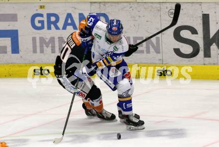 EBEL. Eishockey Bundesliga. VSV gegen Black Wings LINZ 1992. Sahir Gill,  (VSV), Will Pelletier  (Linz). Villach, am 6.12.2020.
Foto: Kuess
www.qspictures.net
---
pressefotos, pressefotografie, kuess, qs, qspictures, sport, bild, bilder, bilddatenbank