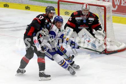 EBEL. Eishockey Bundesliga. VSV gegen Bratislava Capitals.  Chris Collins,  (VSV), David Buc, Samuel Baros (Bratislava). Villach, am 8.12.2020.
Foto: Kuess
www.qspictures.net
---
pressefotos, pressefotografie, kuess, qs, qspictures, sport, bild, bilder, bilddatenbank