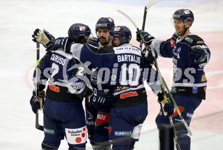 EBEL. Eishockey Bundesliga. VSV gegen Hydro Fehervar AV 19.  Torjubel  (Alba Volan). Villach, am 10.12.2020.
Foto: Kuess
www.qspictures.net
---
pressefotos, pressefotografie, kuess, qs, qspictures, sport, bild, bilder, bilddatenbank