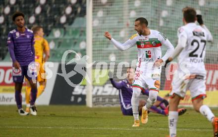 Fussball. Bundesliga. RZ Pellets WAC gegen FK Austria Wien. Torjubel Eliel Peretz (WAC). Wolfsberg, am 13.12.2020.
Foto: Kuess
www.qspictures.net

---
pressefotos, pressefotografie, kuess, qs, qspictures, sport, bild, bilder, bilddatenbank