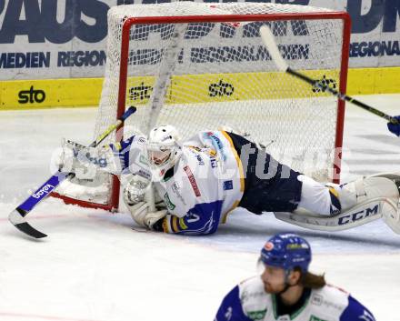 EBEL. Eishockey Bundesliga. VSV gegen EC Red Bull Salzburg.  Kristers Gudlevskis (VSV). Villach, am 18.12.2020.
Foto: Kuess
www.qspictures.net
---
pressefotos, pressefotografie, kuess, qs, qspictures, sport, bild, bilder, bilddatenbank