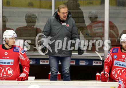 EBEL. Eishockey Bundesliga. VSV gegen KAC.  Trainer Petri Matikainen (KAC). Villach, am 28.12.2020.
Foto: Kuess
www.qspictures.net
---
pressefotos, pressefotografie, kuess, qs, qspictures, sport, bild, bilder, bilddatenbank