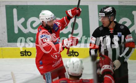 EBEL. Eishockey Bundesliga. VSV gegen KAC.  Torjubel Rok Ticar (KAC). Villach, am 28.12.2020.
Foto: Kuess
www.qspictures.net
---
pressefotos, pressefotografie, kuess, qs, qspictures, sport, bild, bilder, bilddatenbank