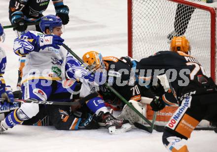 EBEL. Eishockey Bundesliga. VSV gegen Black Wings 1992 Linz.  Felix Maxa,  (VSV),  David Kickert, Will Pelletier (Linz). Villach, am 30.12.2020.
Foto: Kuess
www.qspictures.net
---
pressefotos, pressefotografie, kuess, qs, qspictures, sport, bild, bilder, bilddatenbank