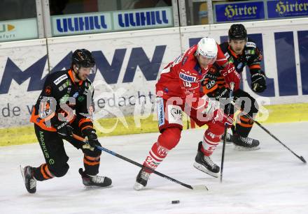 EBEL. Eishockey Bundesliga. KAC gegen	spusu Moser Medical Graz99ers.  Postma Paul (KAC), Kainz Lukas (Graz). Klagenfurt, am 30.12.2020.
Foto: Kuess
www.qspictures.net

---
pressefotos, pressefotografie, kuess, qs, qspictures, sport, bild, bilder, bilddatenbank
