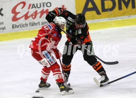 EBEL. Eishockey Bundesliga. KAC gegen	spusu Moser Medical Graz99ers.  Ticar Rok (KAC),  Myllaeri Olof Anton (Graz). Klagenfurt, am 30.12.2020.
Foto: Kuess
www.qspictures.net

---
pressefotos, pressefotografie, kuess, qs, qspictures, sport, bild, bilder, bilddatenbank