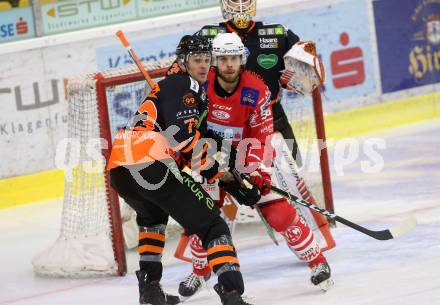 EBEL. Eishockey Bundesliga. KAC gegen	spusu Moser Medical Graz99ers.  Obersteiner Daniel (KAC), Altmann Mario (Graz). Klagenfurt, am 30.12.2020.
Foto: Kuess
www.qspictures.net

---
pressefotos, pressefotografie, kuess, qs, qspictures, sport, bild, bilder, bilddatenbank