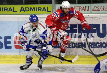 EBEL. Eishockey Bundesliga. KAC gegen	VSV. Marcel Witting,  (KAC),  Sebastian Zauner (VSV). Klagenfurt, am 3.1.2021.
Foto: Kuess
www.qspictures.net

---
pressefotos, pressefotografie, kuess, qs, qspictures, sport, bild, bilder, bilddatenbank