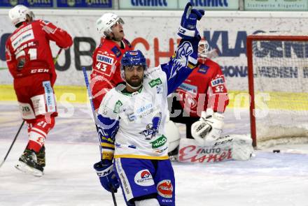 EBEL. Eishockey Bundesliga. KAC gegen	VSV. Torjubel Frederik Allard (VSV). Klagenfurt, am 3.1.2021.
Foto: Kuess
www.qspictures.net

---
pressefotos, pressefotografie, kuess, qs, qspictures, sport, bild, bilder, bilddatenbank