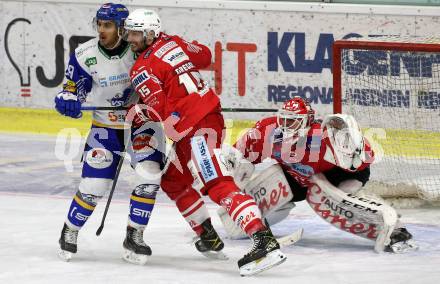 EBEL. Eishockey Bundesliga. KAC gegen	VSV.  Blaz Gregorc, Sebastian Dahm,  (KAC), Sahir Gill (VSV). Klagenfurt, am 3.1.2021.
Foto: Kuess
www.qspictures.net

---
pressefotos, pressefotografie, kuess, qs, qspictures, sport, bild, bilder, bilddatenbank