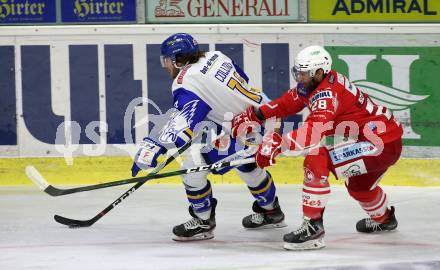 EBEL. Eishockey Bundesliga. KAC gegen	VSV. Martin Schumnig,  (KAC),  Chris Collins (VSV). Klagenfurt, am 3.1.2021.
Foto: Kuess
www.qspictures.net

---
pressefotos, pressefotografie, kuess, qs, qspictures, sport, bild, bilder, bilddatenbank