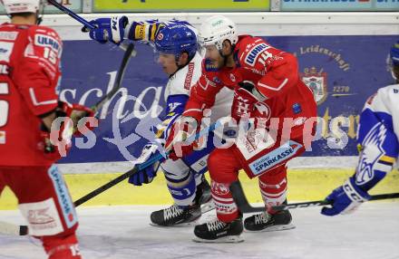EBEL. Eishockey Bundesliga. KAC gegen	VSV. Paul Postma, (KAC), Scott Kosmachuk  (VSV). Klagenfurt, am 3.1.2021.
Foto: Kuess
www.qspictures.net

---
pressefotos, pressefotografie, kuess, qs, qspictures, sport, bild, bilder, bilddatenbank
