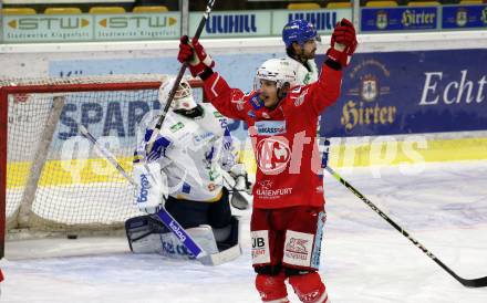 EBEL. Eishockey Bundesliga. KAC gegen	VSV. Torjubel Manuel Ganahl (KAC). Klagenfurt, am 3.1.2021.
Foto: Kuess
www.qspictures.net

---
pressefotos, pressefotografie, kuess, qs, qspictures, sport, bild, bilder, bilddatenbank
