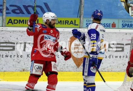 EBEL. Eishockey Bundesliga. KAC gegen	VSV. Torjubel Thomas Koch (KAC). Klagenfurt, am 3.1.2021.
Foto: Kuess
www.qspictures.net

---
pressefotos, pressefotografie, kuess, qs, qspictures, sport, bild, bilder, bilddatenbank