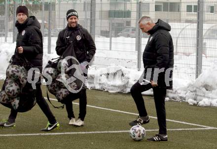 Fussball 2. Liga. Austria Klagenfurt.  Co-Trainer Martin Lassnig , Co-Trainer Sandro Zakany, Trainer Peter Pacult. Klagenfurt, am 4.1.2021.
Foto: Kuess
www.qspictures.net
---
pressefotos, pressefotografie, kuess, qs, qspictures, sport, bild, bilder, bilddatenbank