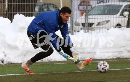 Fussball 2. Liga. Austria Klagenfurt.  Lennart Moser. Klagenfurt, am 4.1.2021.
Foto: Kuess
www.qspictures.net
---
pressefotos, pressefotografie, kuess, qs, qspictures, sport, bild, bilder, bilddatenbank