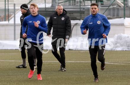 Fussball 2. Liga. Austria Klagenfurt.  Florian Freissegger, Trainer Peter Pacult, Darijo Pecirep. Klagenfurt, am 4.1.2021.
Foto: Kuess
www.qspictures.net
---
pressefotos, pressefotografie, kuess, qs, qspictures, sport, bild, bilder, bilddatenbank