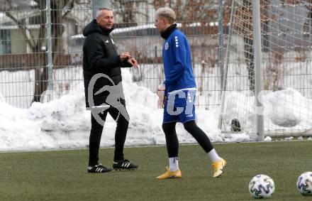 Fussball 2. Liga. Austria Klagenfurt.  Trainer Peter Pacult. Klagenfurt, am 4.1.2021.
Foto: Kuess
www.qspictures.net
---
pressefotos, pressefotografie, kuess, qs, qspictures, sport, bild, bilder, bilddatenbank