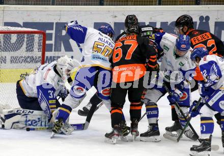 EBEL. Eishockey Bundesliga. VSV gegen Moser Medical Graz99ers.  Kristers Gudlevskis, Frederik Allard, Sebastian Zauner, Benjamin Lanzinger (VSV),  Matias Sointu, Samuel Hunter Fejes (Graz). Villach, am 5.1.2021.
Foto: Kuess
www.qspictures.net
---
pressefotos, pressefotografie, kuess, qs, qspictures, sport, bild, bilder, bilddatenbank